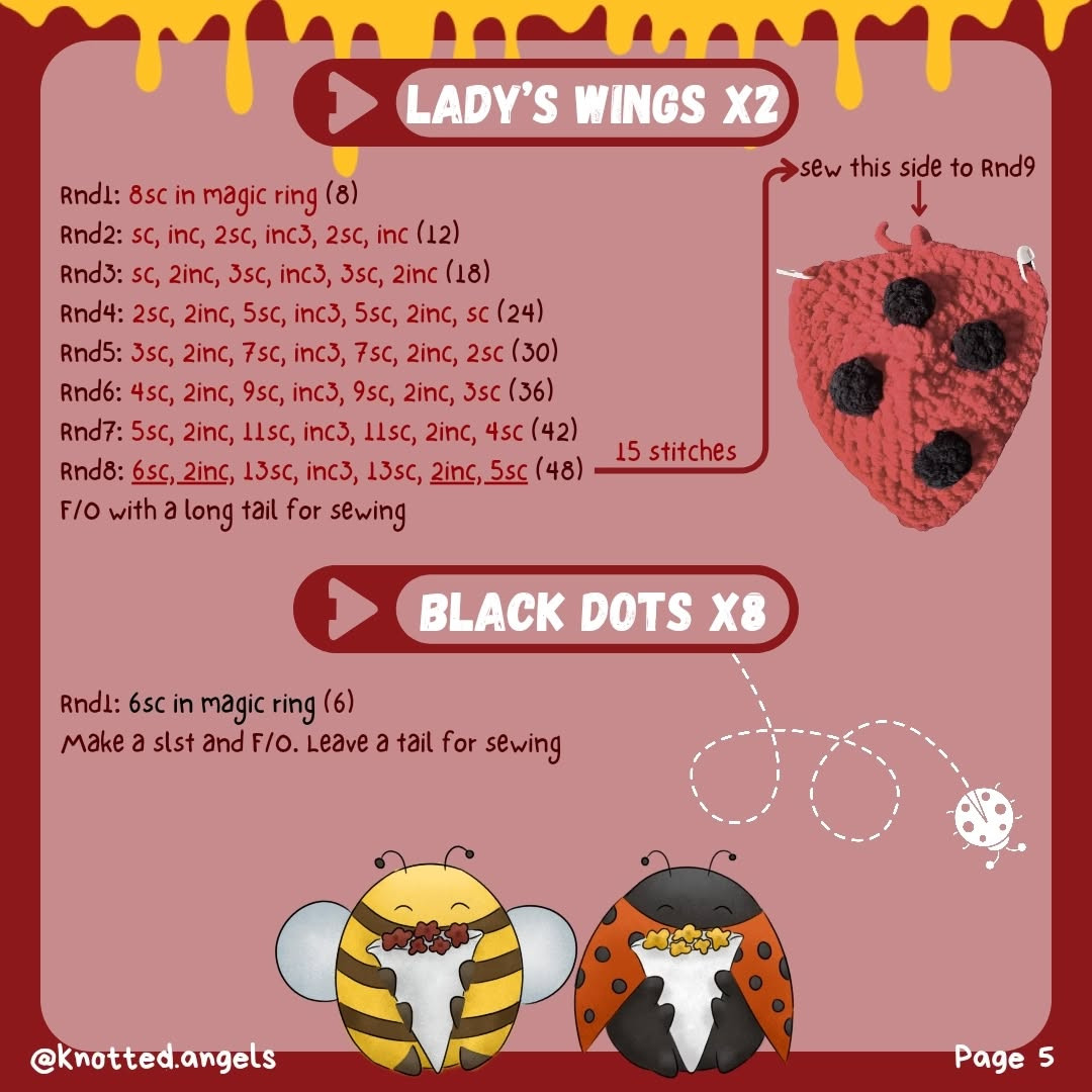 Free Crochet Pattern: Bee and Ladybug Amigurumi