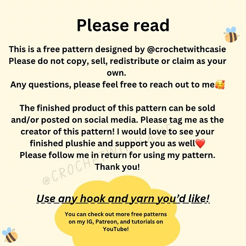 Free Crochet Pattern: Bella the Bee Amigurumi