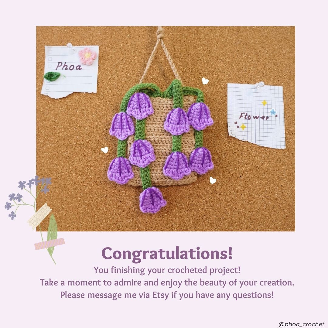 Free Crochet Pattern: Bellflower Hanging Pouch