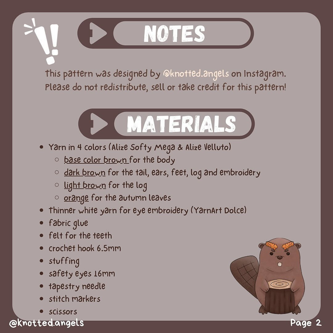 Free Crochet Pattern: Benny the Beaver Amigurumi