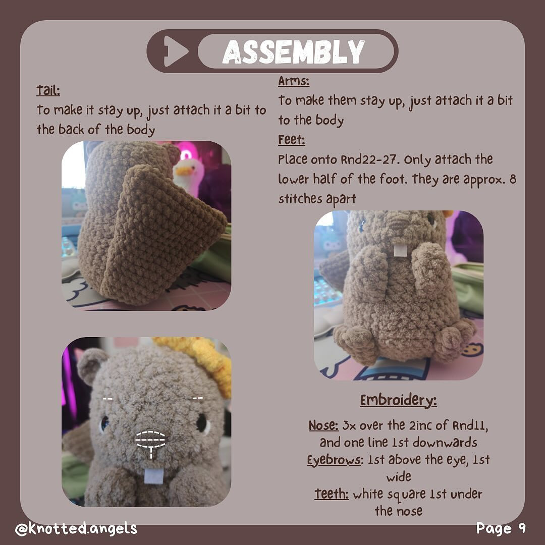 Free Crochet Pattern: Benny the Beaver Amigurumi