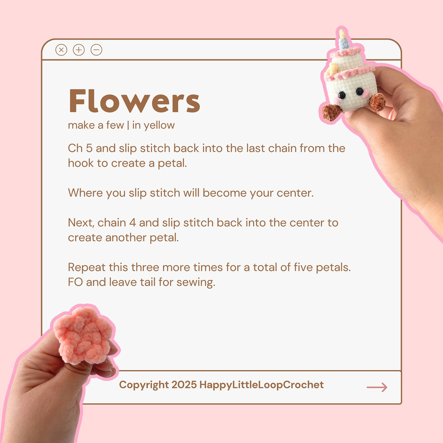 Free Crochet Pattern: Billie the Birthday Cake