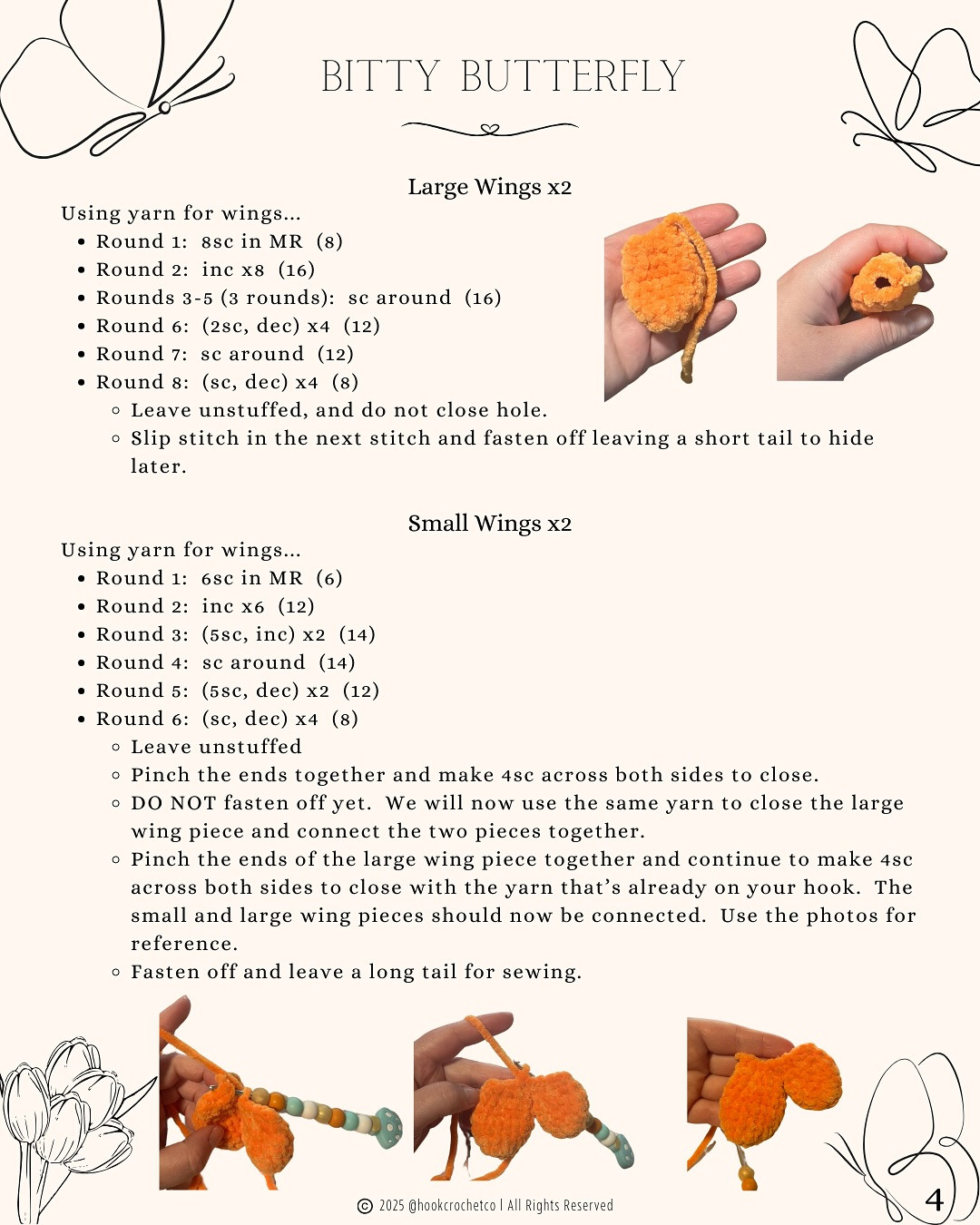 Free Crochet Pattern: Bitty Butterfly