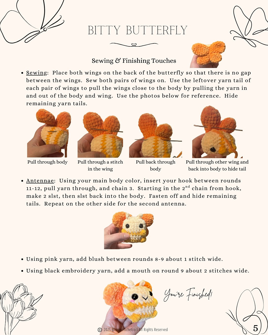 Free Crochet Pattern: Bitty Butterfly
