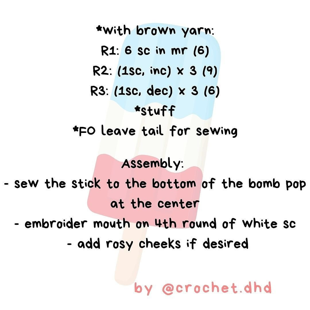 Free Crochet Pattern: Bob the Bomb Pop