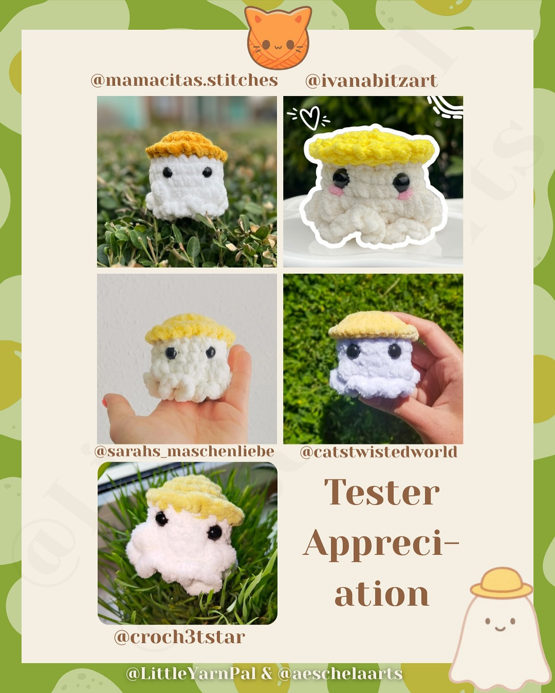 Free Crochet Pattern: Boo-nedict Egg Yolk Hat