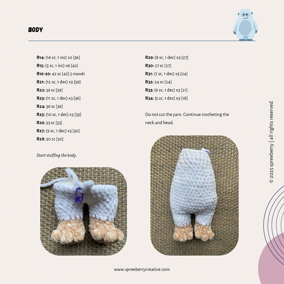 Free Crochet Pattern: Boris the Yeti