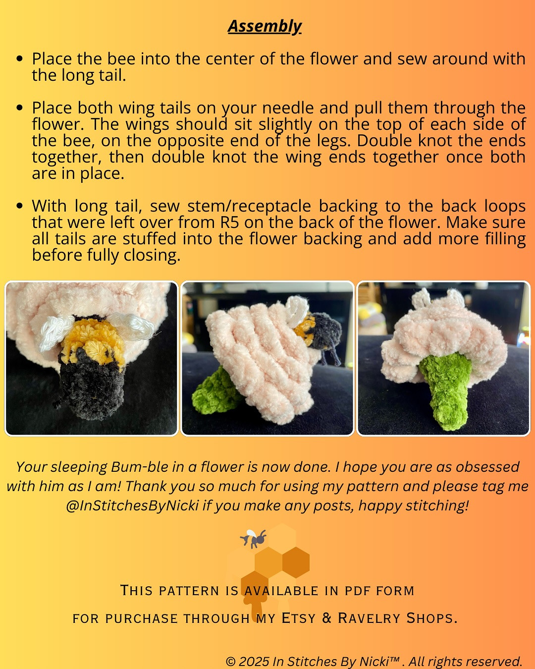Free Crochet Pattern: Bumble the Sleeping Bee