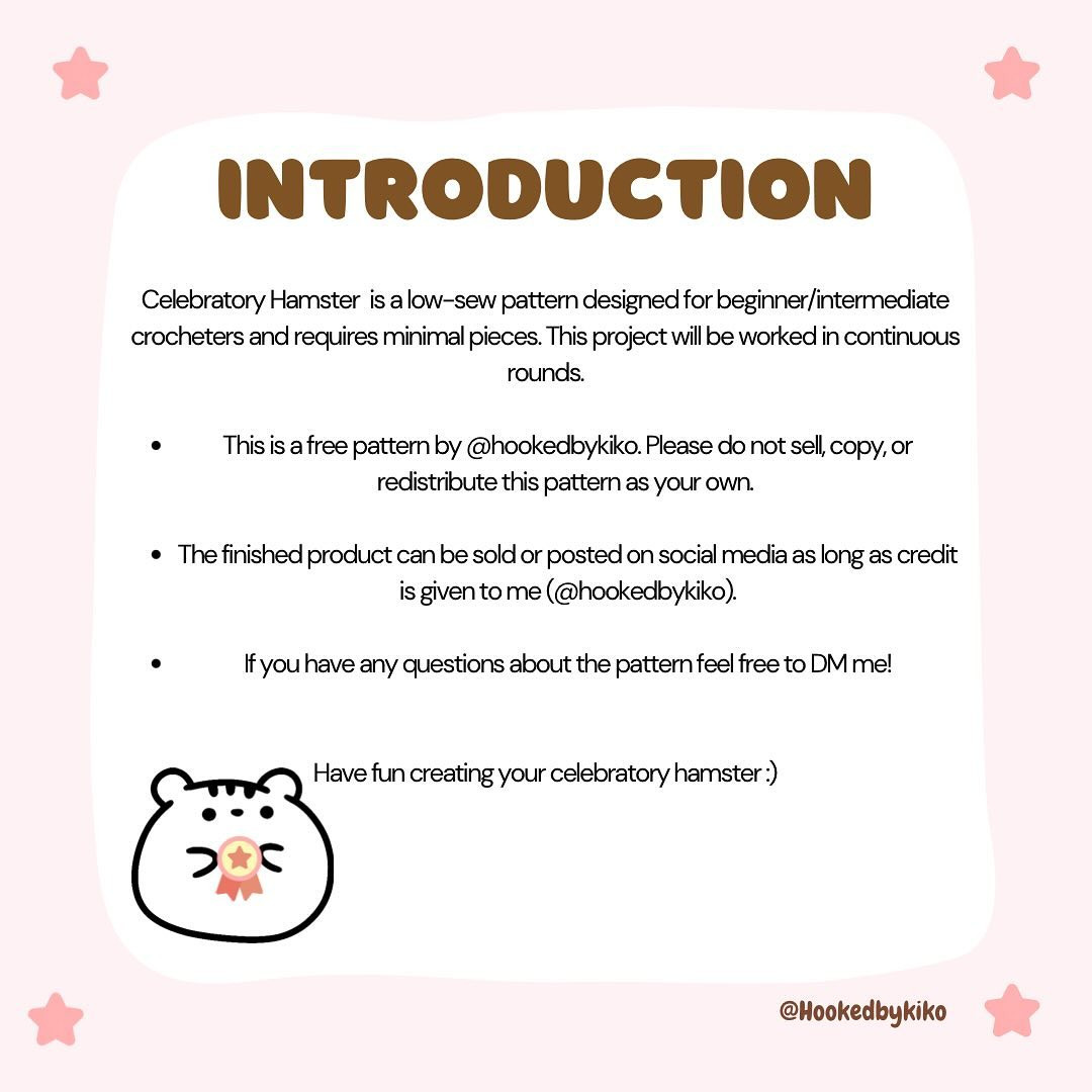 Free Crochet Pattern: Celebratory Hamster