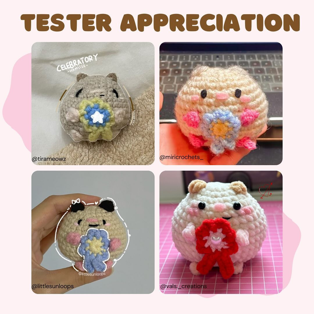 Free Crochet Pattern: Celebratory Hamster