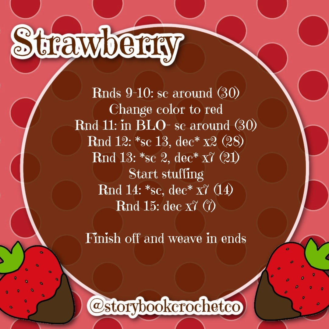 Free Crochet Pattern: Chocolate Covered Strawberries