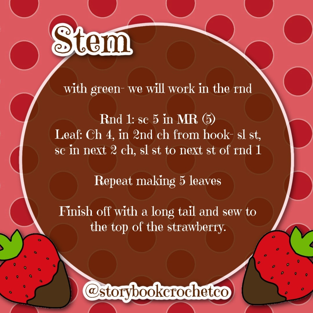 Free Crochet Pattern: Chocolate Covered Strawberries