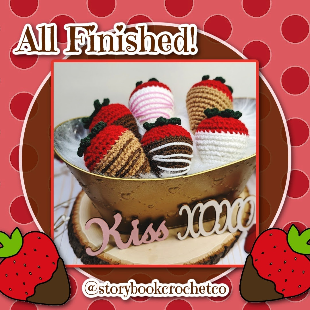 Free Crochet Pattern: Chocolate Covered Strawberries