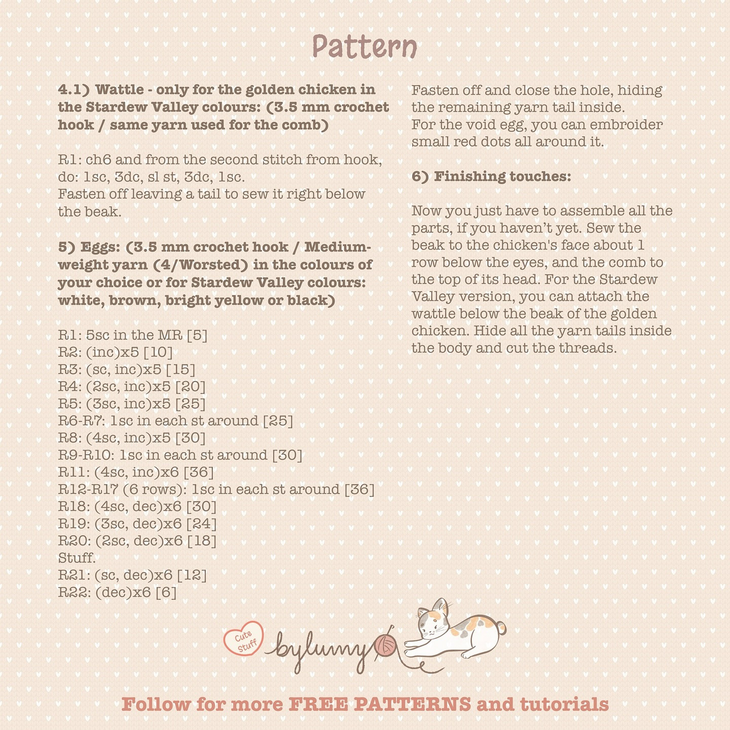 Free Crochet Pattern: Chonkiest Chickens