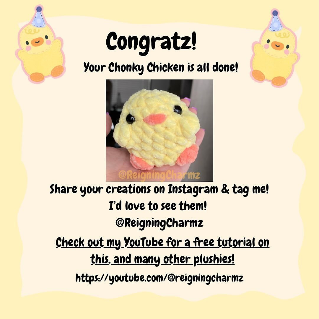 Free Crochet Pattern: Chonky Chicken Amigurumi