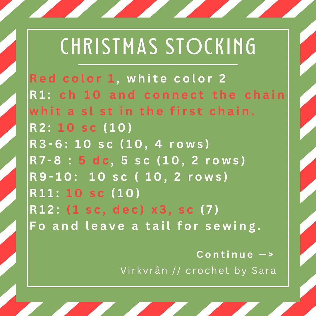 Free Crochet Pattern: Christmas Stocking