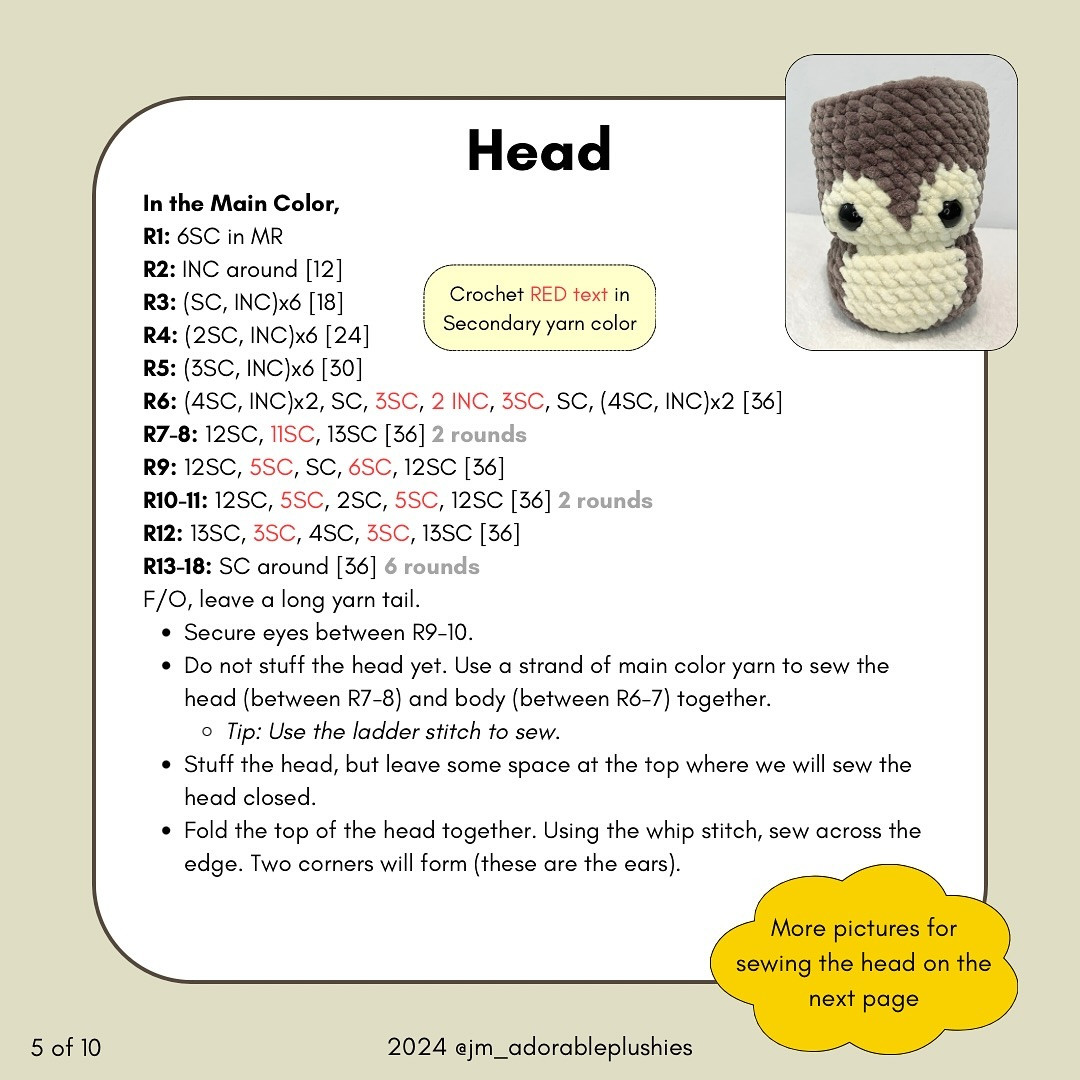 Free Crochet Pattern: Chubby Owl Plushie