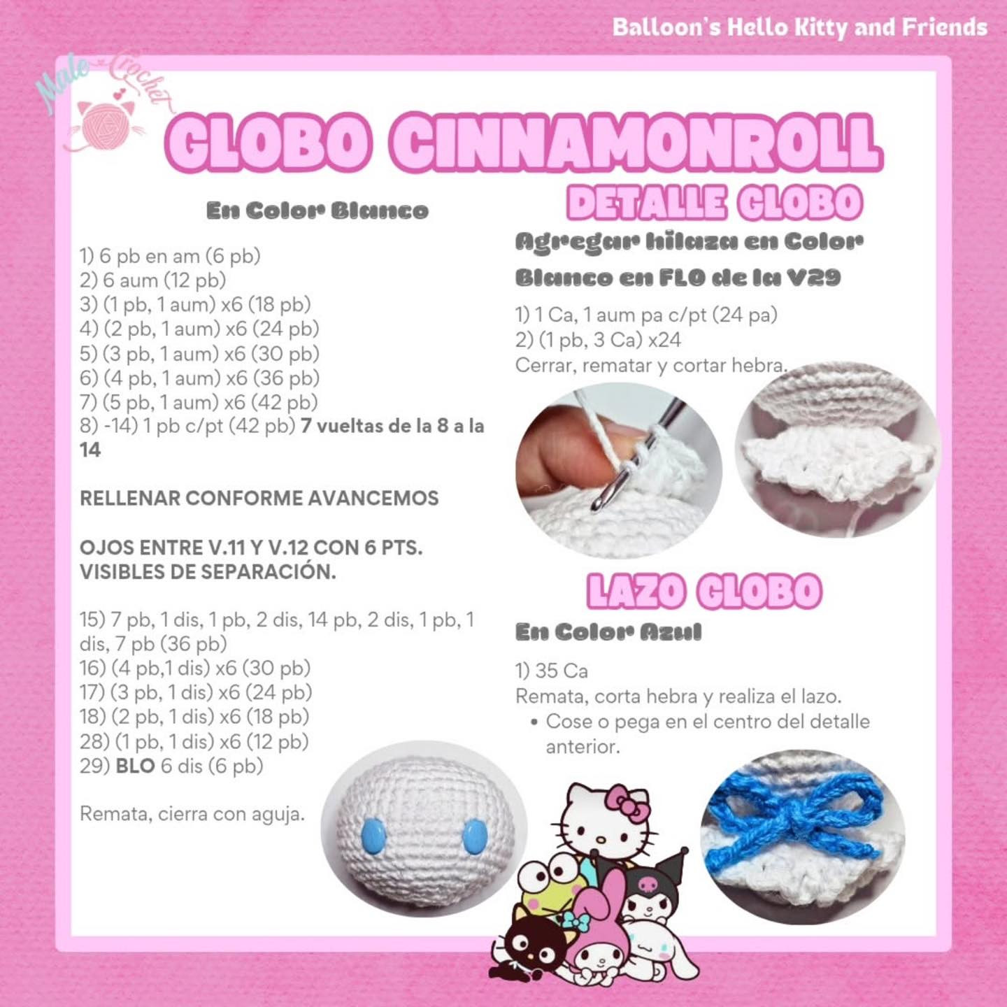 Free Crochet Pattern: Cinnamon Roll Balloon