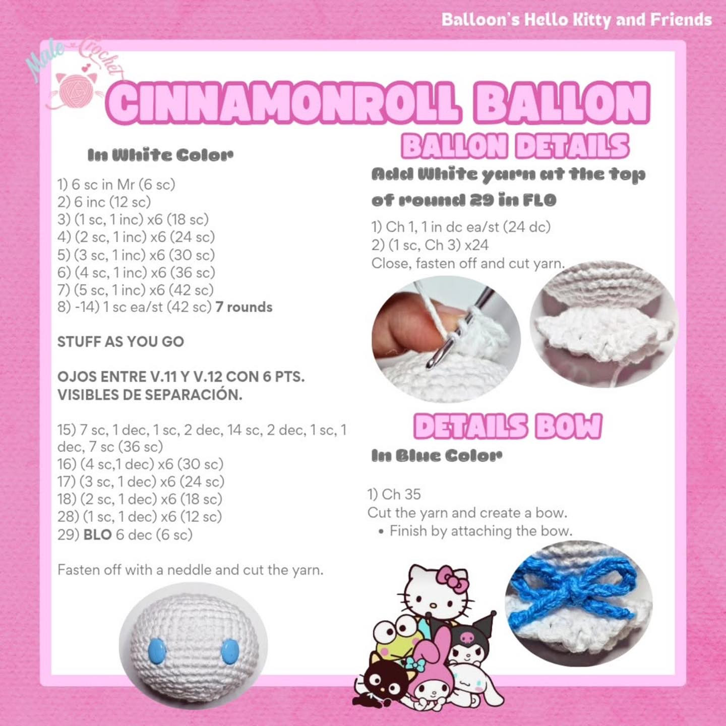 Free Crochet Pattern: Cinnamon Roll Balloon