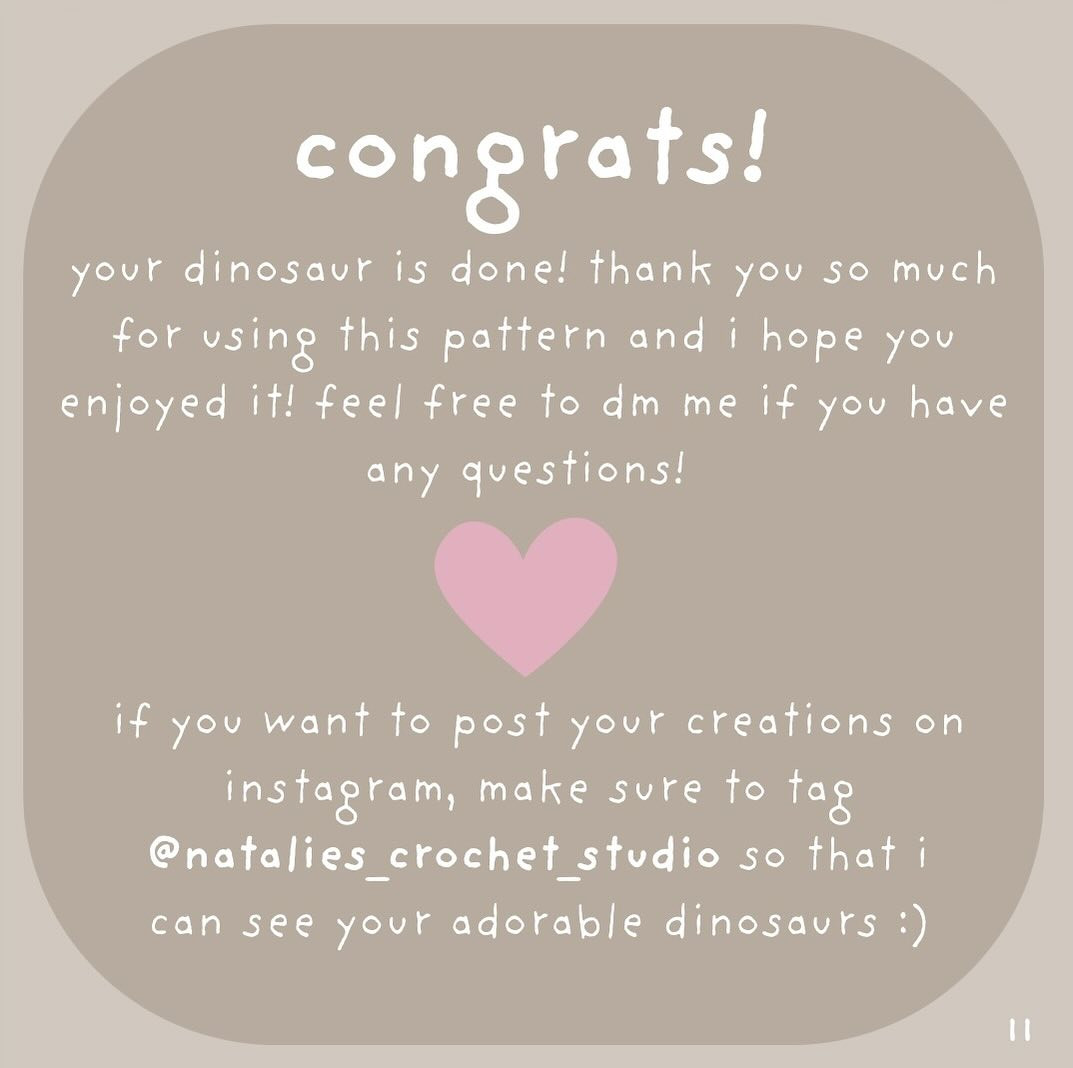 Free Crochet Pattern: Classic & Baker Dino Amigurumi