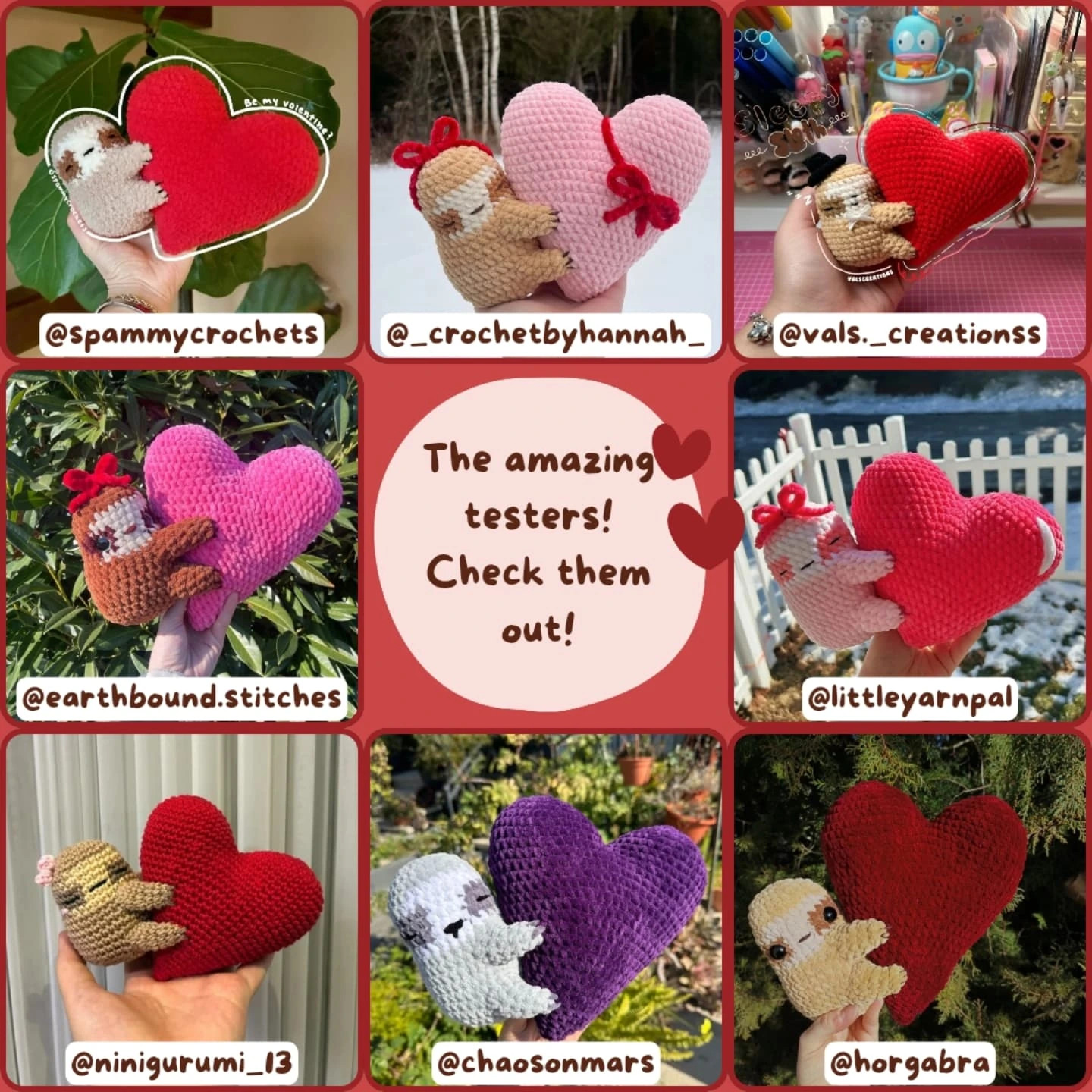 Free Crochet Pattern: Clingy Valentine's Sloth Amigurumi