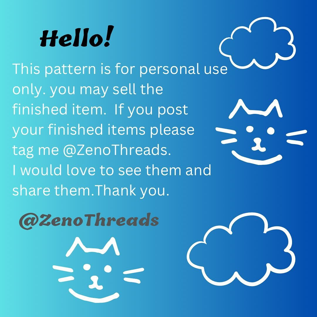 Free Crochet Pattern: Cloud and Kitty Appliqués