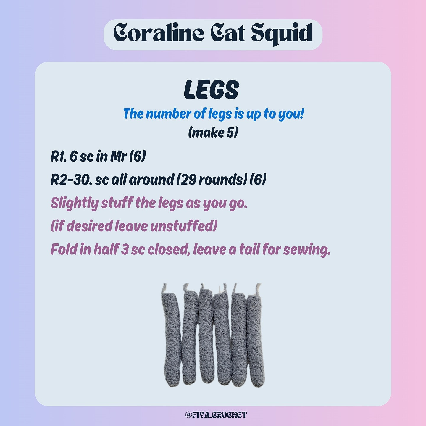 Free Crochet Pattern: Coraline Cat Squid