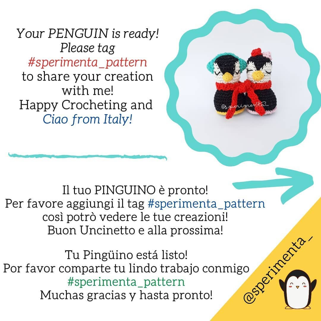 Free Crochet Pattern: Couple Penguins Sharing a Scarf