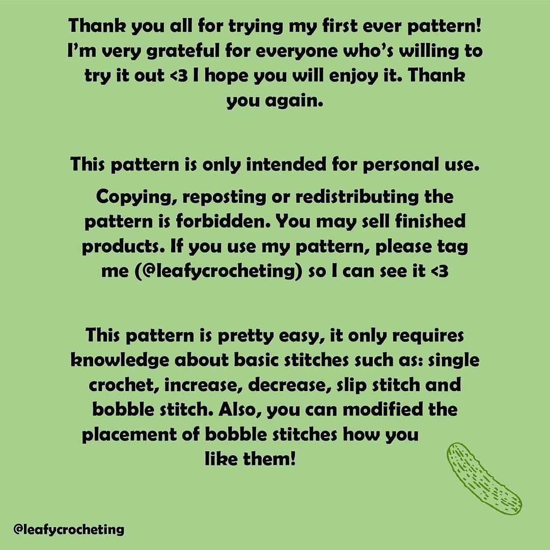 Free Crochet Pattern: Cowboy Pickle Amigurumi