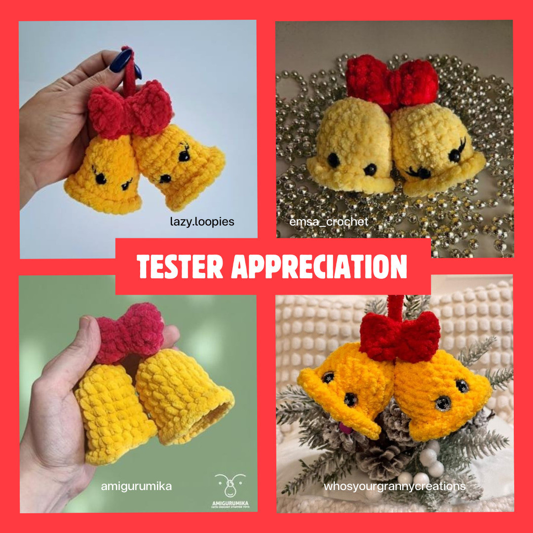 Free Crochet Pattern: Cute Christmas Bells