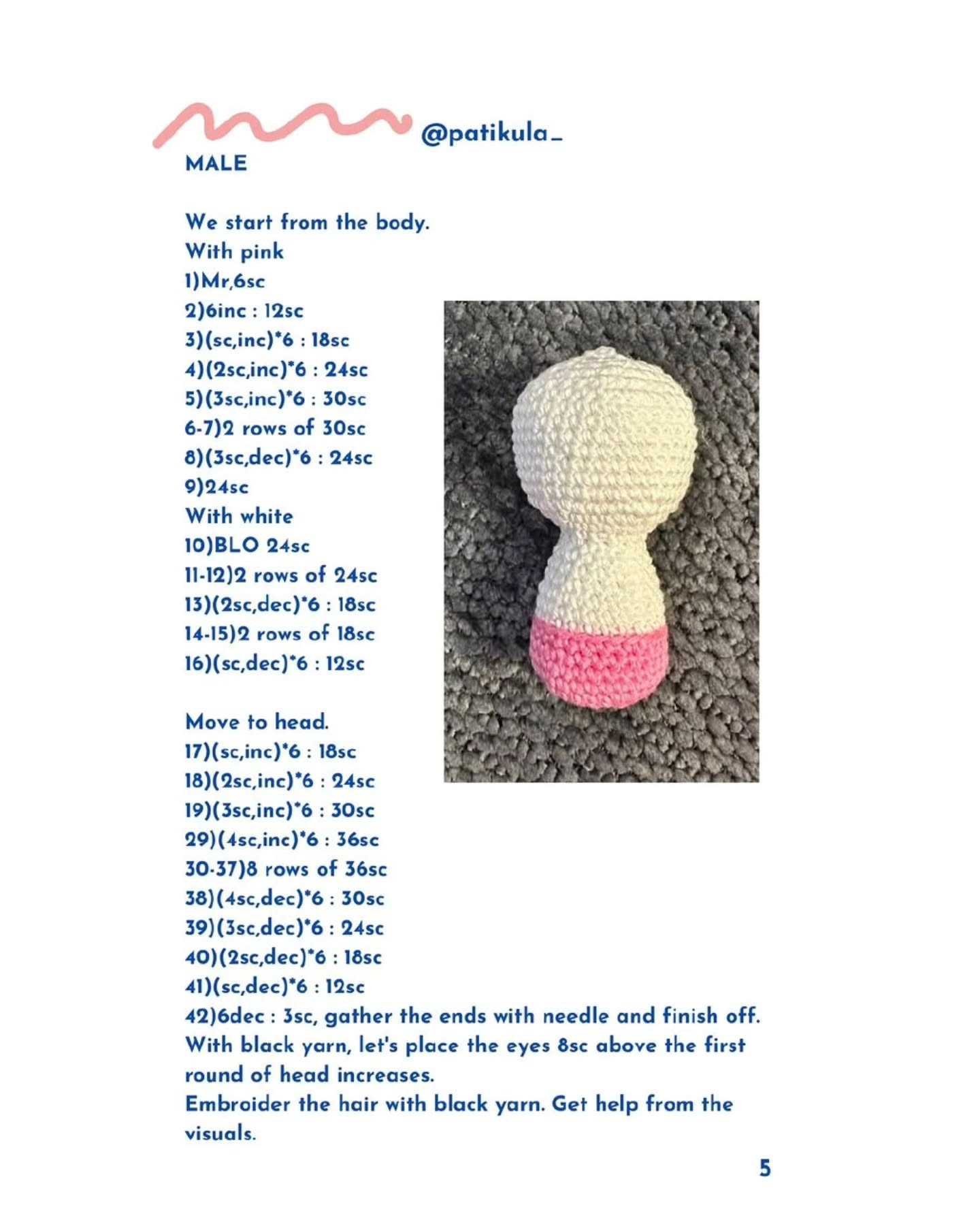 Free Crochet Pattern: Cute Couple Amigurumi
