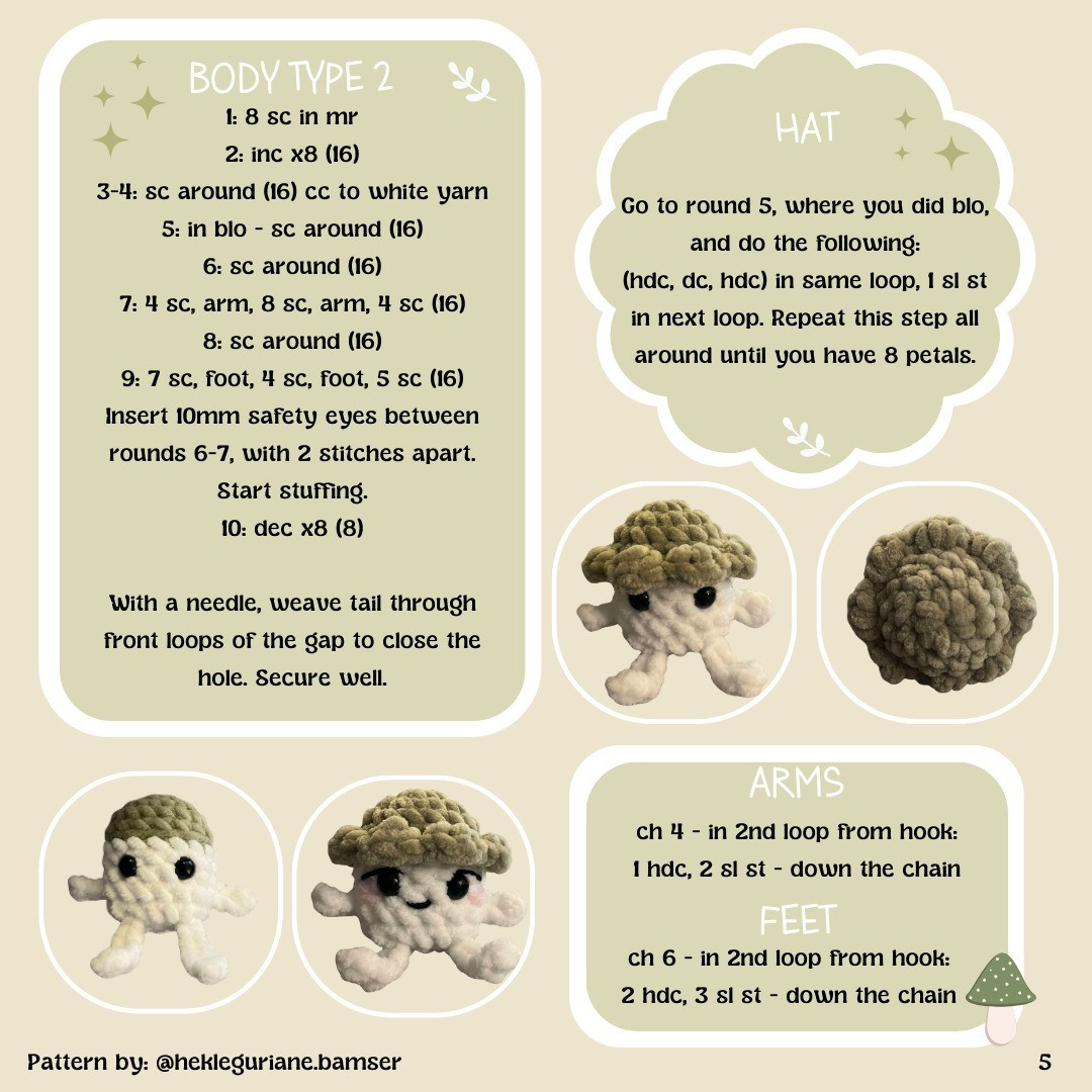 Free Crochet Pattern: Cute Lil' Mushroom Keychains