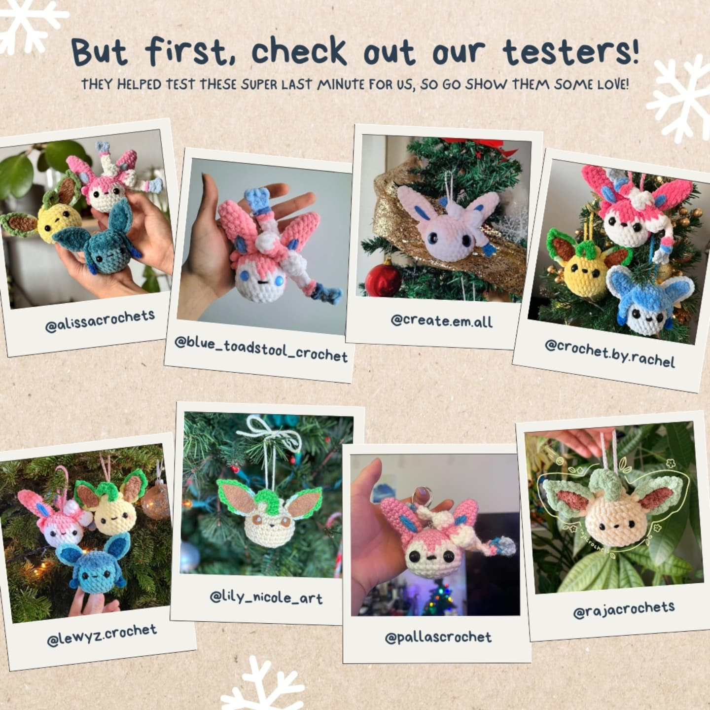 Free Crochet Pattern: Cute Monster Christmas Ornaments
