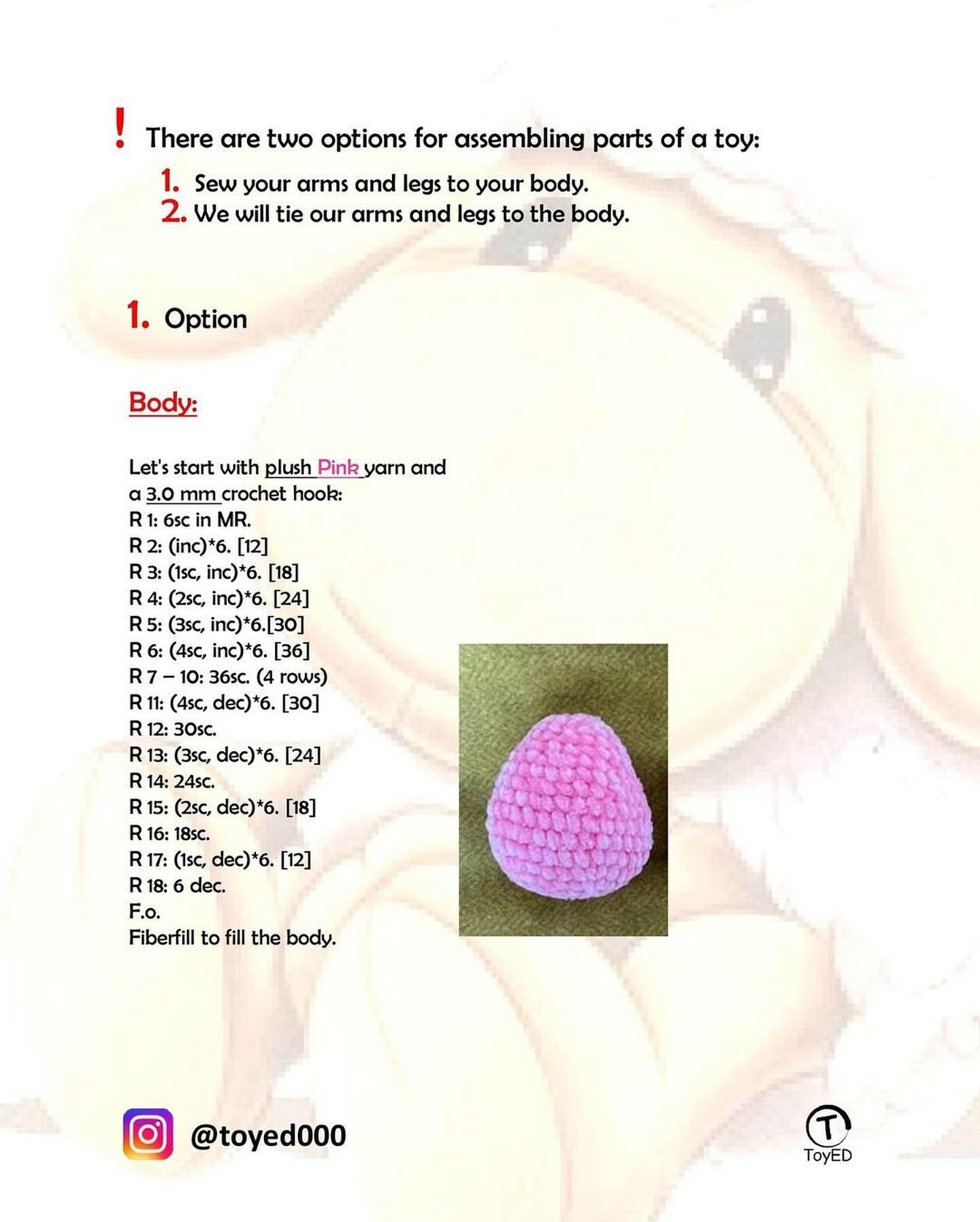 Free Crochet Pattern: Cute Pink Sheep Amigurumi