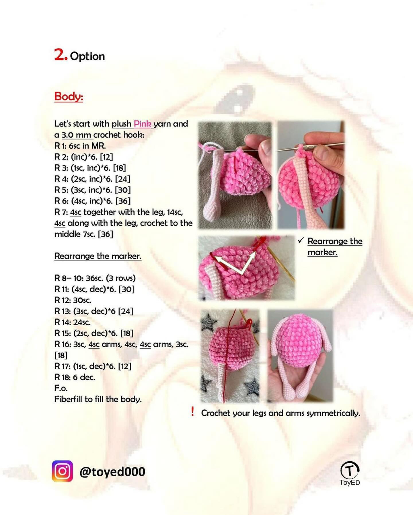 Free Crochet Pattern: Cute Pink Sheep Amigurumi