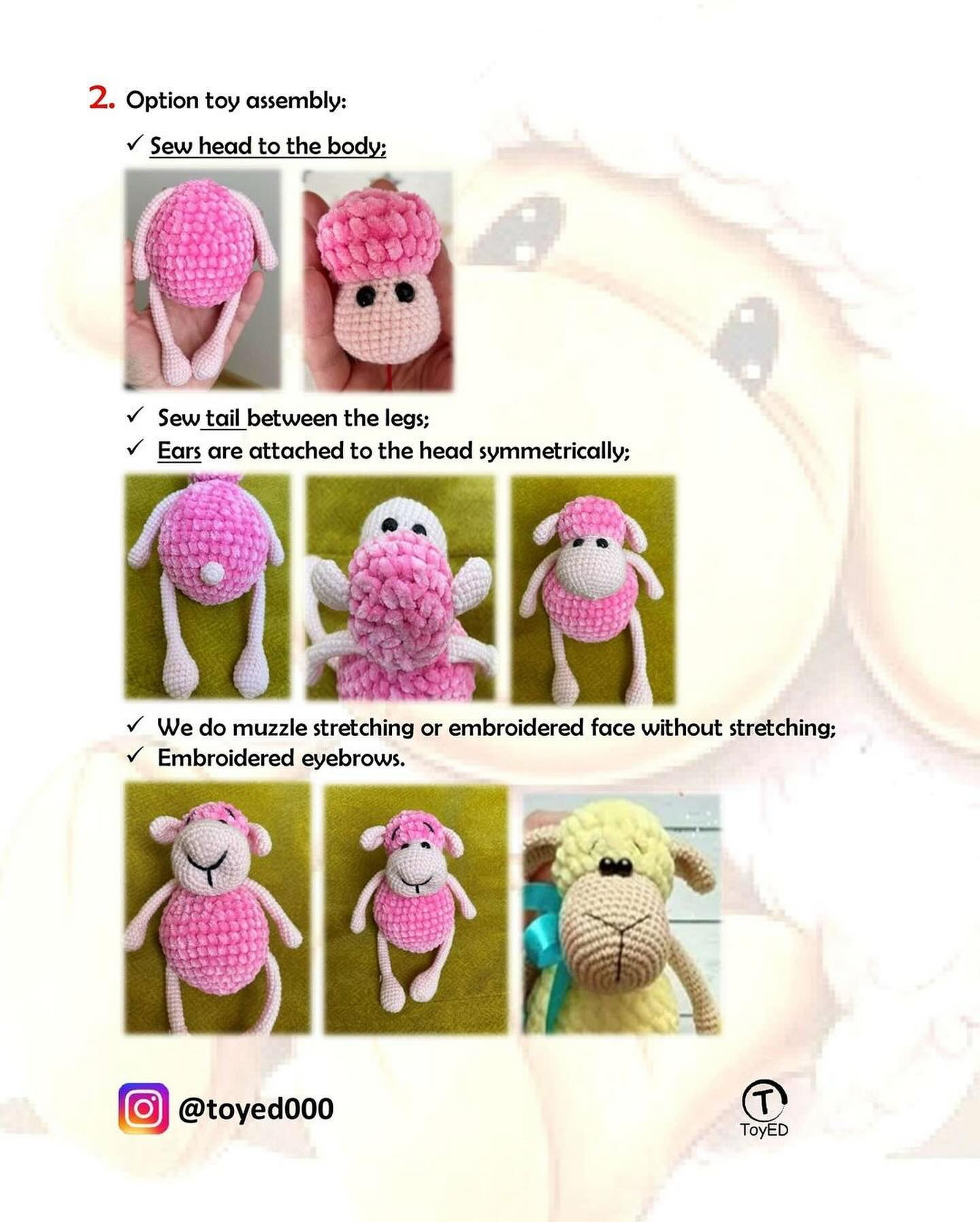 Free Crochet Pattern: Cute Pink Sheep Amigurumi