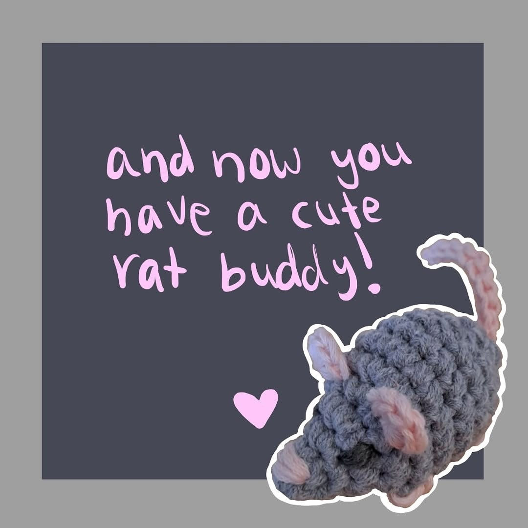 Free Crochet Pattern: Cute Rat Keychain