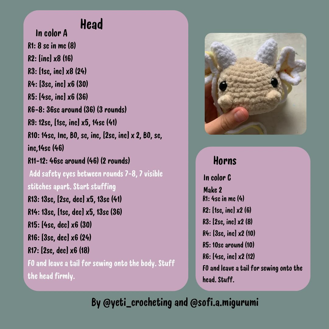 Free Crochet Pattern: Destiny the Dragon