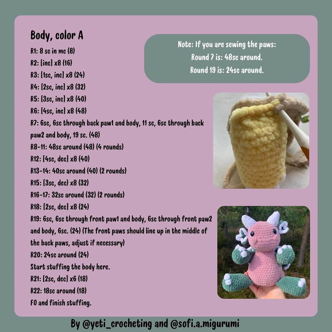 Free Crochet Pattern: Destiny the Dragon
