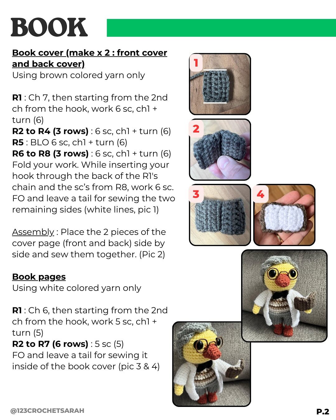 Free Crochet Pattern: Dr. Duckling Research Kit
