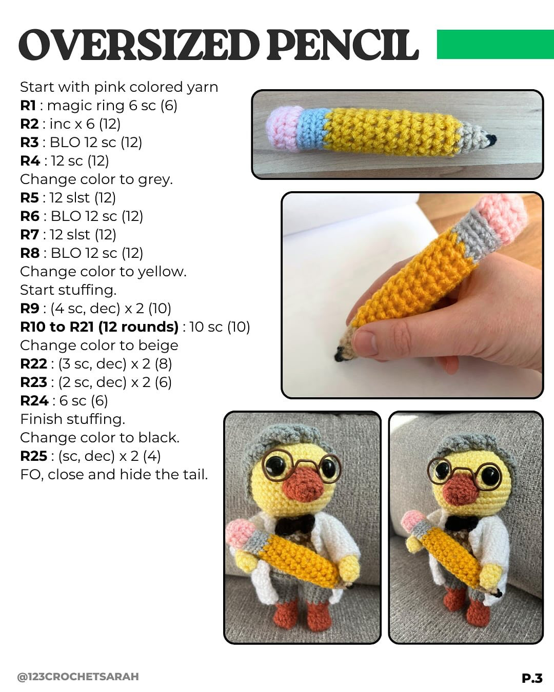 Free Crochet Pattern: Dr. Duckling Research Kit