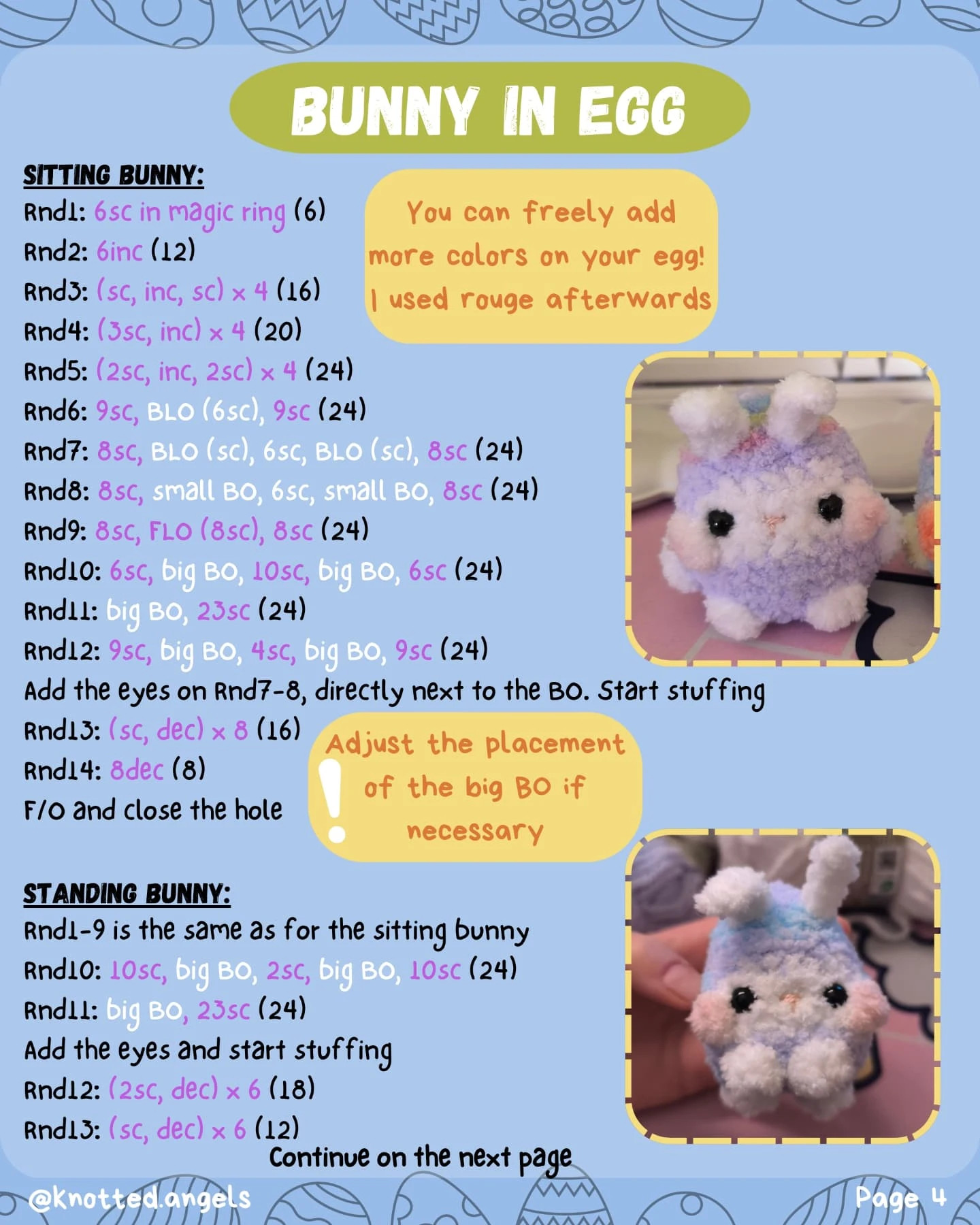 Free Crochet Pattern: Easter Eggy Friends