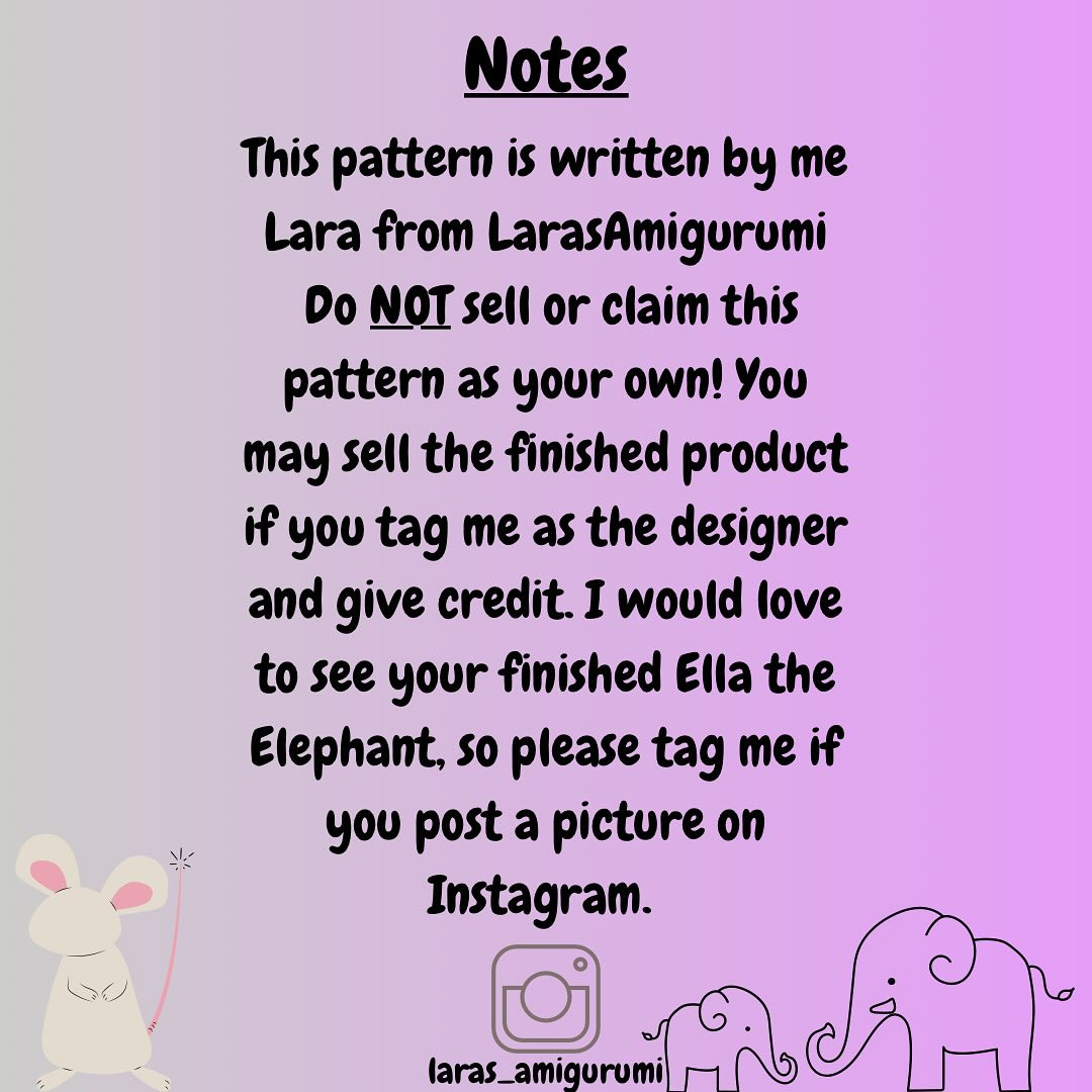 Free Crochet Pattern: Ella the Elephant & Missy the Mouse