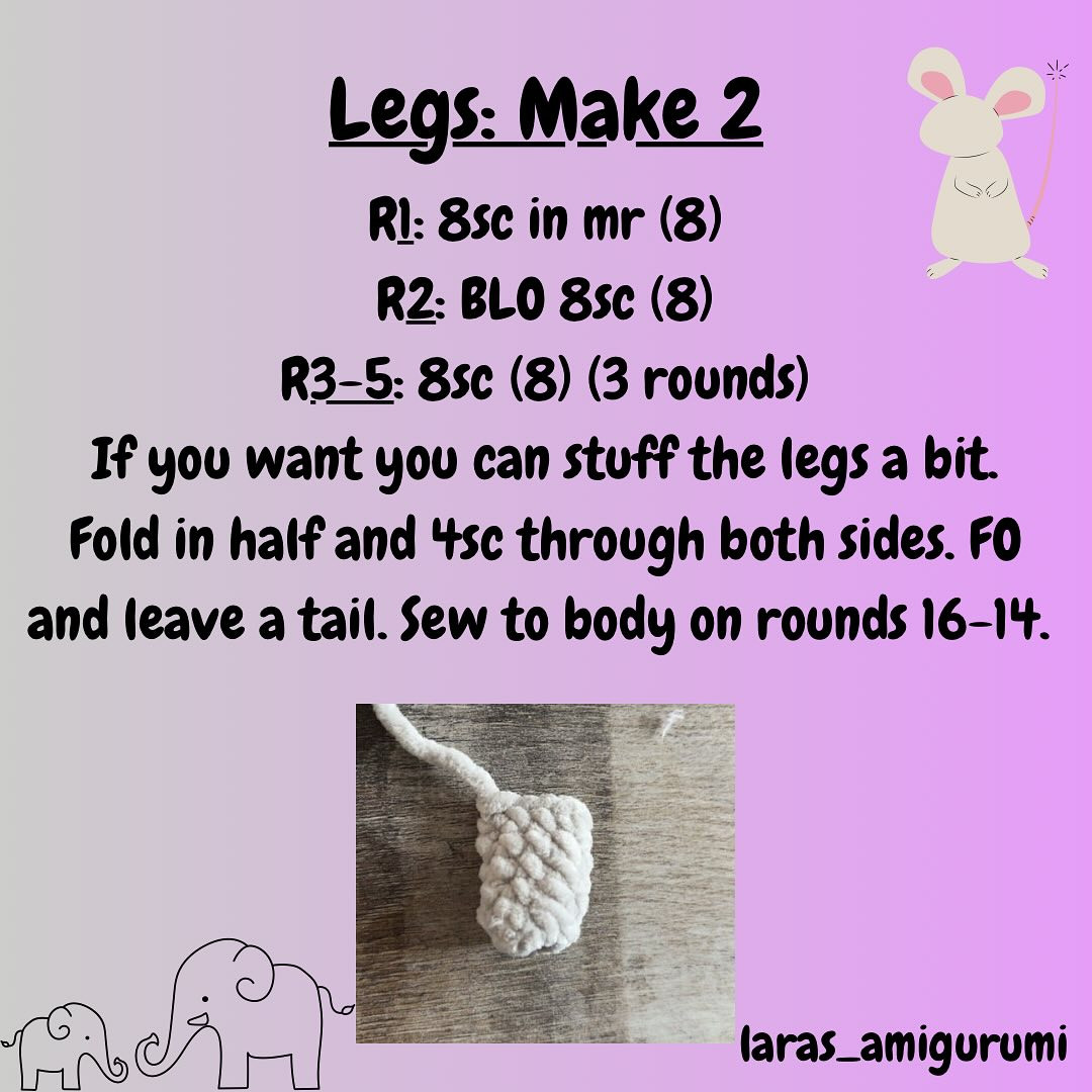 Free Crochet Pattern: Ella the Elephant & Missy the Mouse