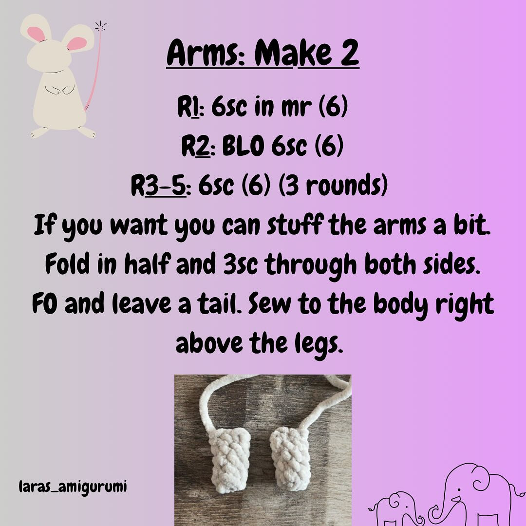 Free Crochet Pattern: Ella the Elephant & Missy the Mouse