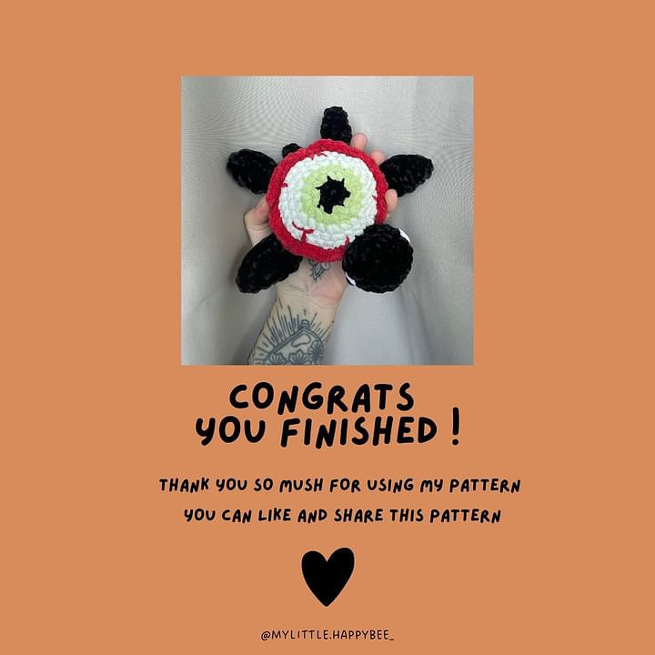 Free Crochet Pattern: Eyes Turtle Amigurumi