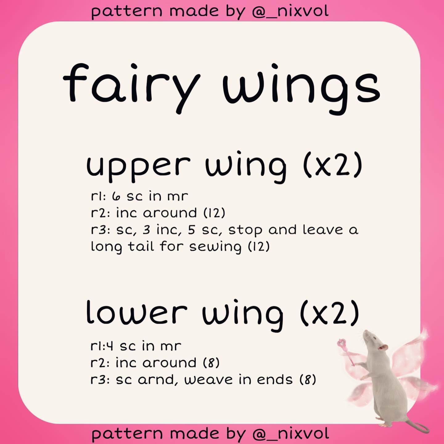 Free Crochet Pattern: Fae the Fairy Mouse Amigurumi