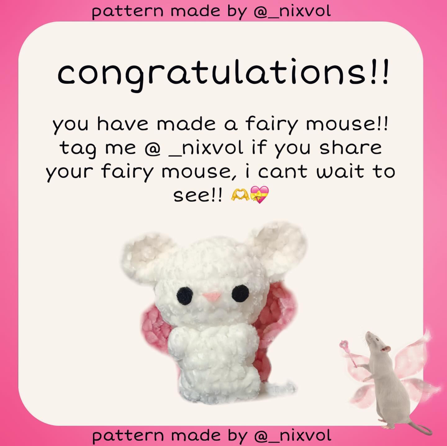 Free Crochet Pattern: Fae the Fairy Mouse Amigurumi