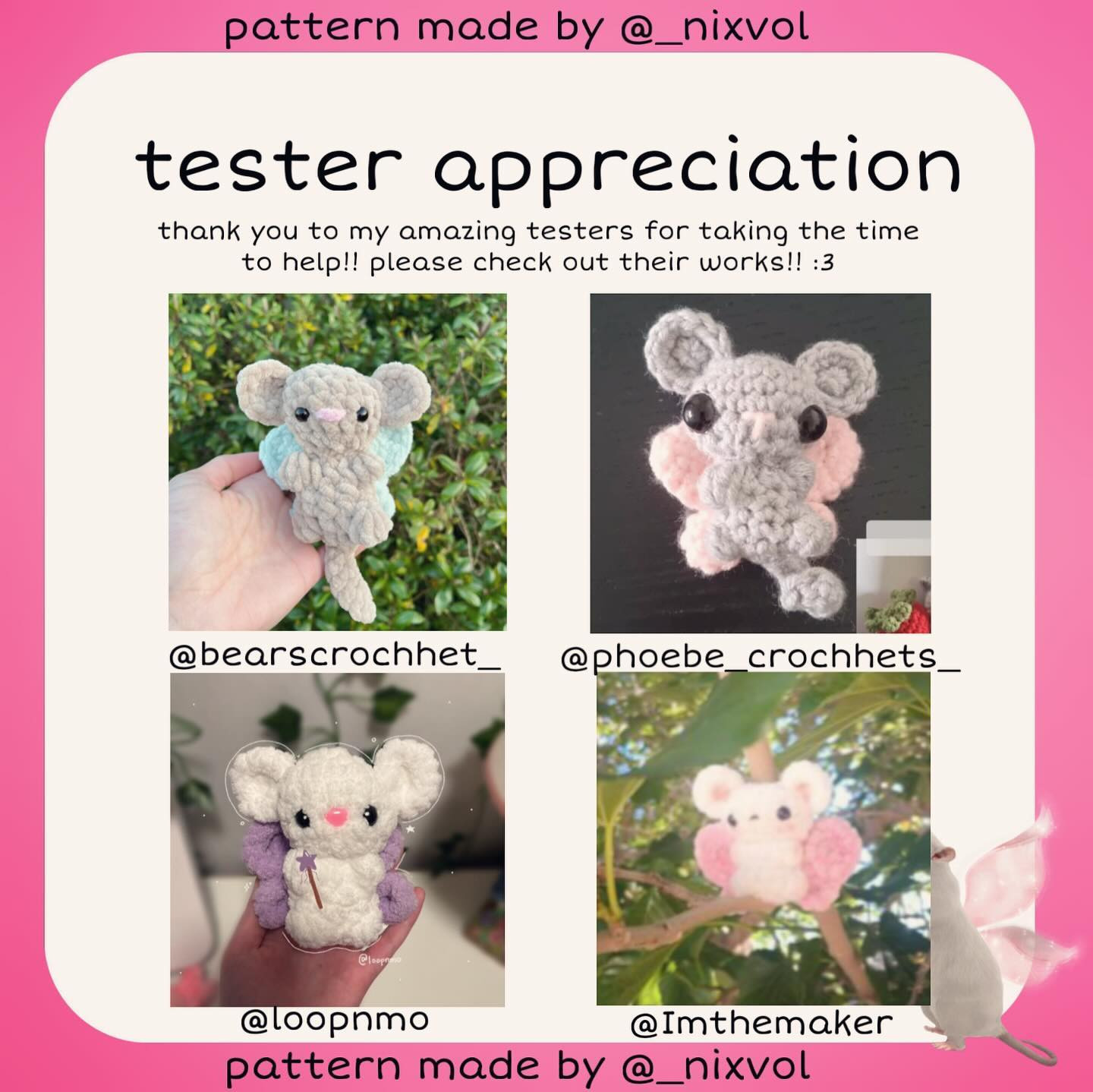 Free Crochet Pattern: Fae the Fairy Mouse Amigurumi