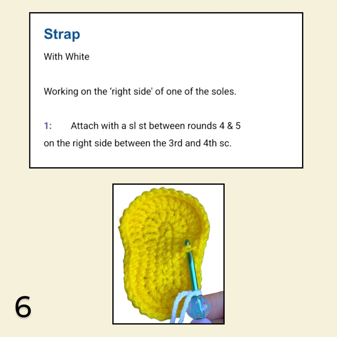 Free Crochet Pattern: Flip Flop Keychain